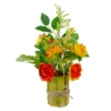 Northlight Ranunculus & Rose Potted Floral Tabletop Decor