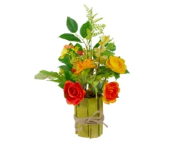 Northlight Ranunculus & Rose Potted Floral Tabletop Decor