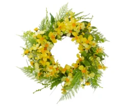 23" Yellow Daisy & Berry Wreath