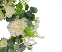 20" Cream Peony & Foliage Wreath -RAZOR COSCO SHOP 810574680 2