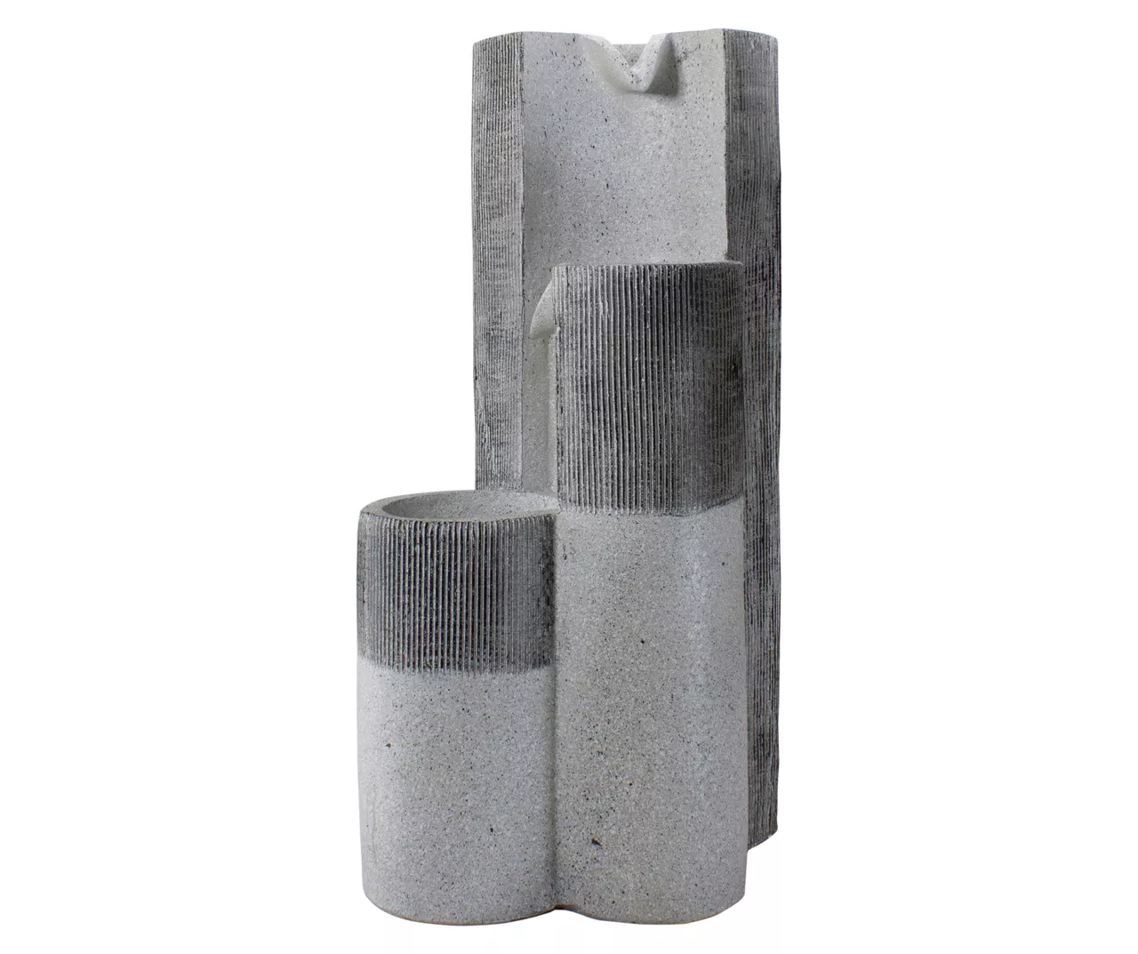 Gray Speckled Rainfall 3-Tier Polystone Fountain 4 Gray Speckled Rainfall 3-Tier Polystone Fountain - Image 4