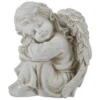 9.5" Ivory Resting Angel Garden Statuary