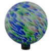 10" Blue, Green & Purple Swirl Glass Gazing Ball