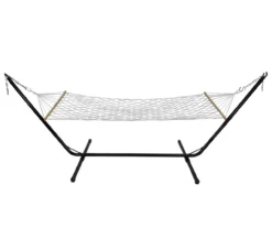 Northlight White Lattice Macrame Single Hammock -RAZOR COSCO SHOP 810576012 1