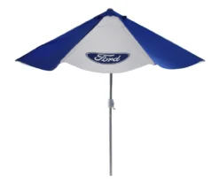 Northlight 9' Ford Blue & White Tilt Market Patio Umbrella