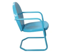 Northlight Turquoise Tulip Metal Armchair -RAZOR COSCO SHOP 810576044 3