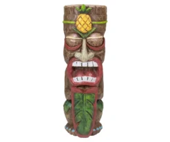 16" Pineapple Tiki Solar Garden Statuary
