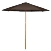 Northlight 9' Brown Market Wood Patio Umbrella
