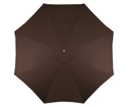 Northlight 9' Brown Market Wood Patio Umbrella -RAZOR COSCO SHOP 810576088 2