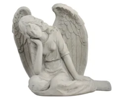 17" Sitting Angel Garden Statuary