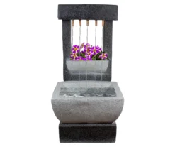 Rainfall LED Polystone Fountain & Planter
