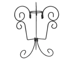 11.25" Black Swirled Gazing Ball Stand