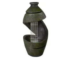 Northlight Mossy Pottery Resin Fountain