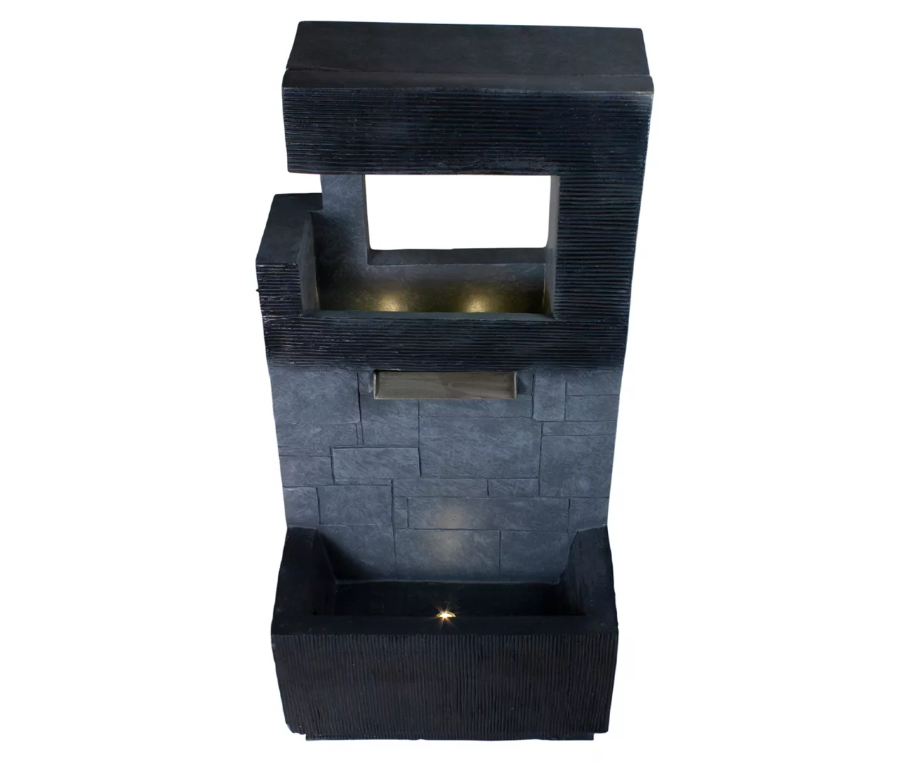 Northlight Black & Gold Modern Resin Fountain 2 Northlight Black & Gold Modern Resin Fountain - Image 2