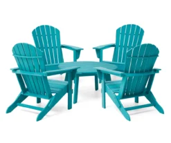 RAZOR COSCO SHOP 33 Glitzhome 5-Piece Adirondack Outdoor Folding Chair & Coffee Table Set