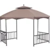 11.41' X 13.18' Khaki Hexagon Soft Top Gazebo