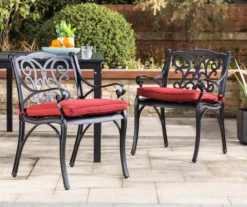 Glitzhome Cast Aluminum Cushioned Patio Dining Chairs, 2-Pack -RAZOR COSCO SHOP 810582322 2