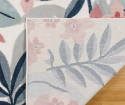 Nauru Blue & Pink Floral Outdoor Area Rug, (8' X 10') -RAZOR COSCO SHOP 810586608 810586609 810586610 A2 1