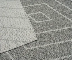 Jani Lagos Gray Geometric Outdoor Area Rug, (5' X 7') -RAZOR COSCO SHOP 810586754 810586755 810586756 A0 3 1