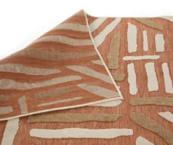 Evora Brick Abstract Outdoor Area Rug, (5' X 7') -RAZOR COSCO SHOP 810586759 810586758 810586757 LawnNGarden Ecomm 090722 Roy A8 1