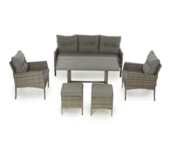 Valencia All-Weather Wicker Cushioned Patio Sofa & Ottoman Set -RAZOR COSCO SHOP 810587797 810587798 810587799 A0