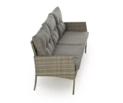 Valencia All-Weather Wicker Cushioned Patio Sofa & Ottoman Set -RAZOR COSCO SHOP 810587798 2