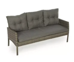 Valencia All-Weather Wicker Cushioned Patio Sofa & Ottoman Set -RAZOR COSCO SHOP 810587798 3