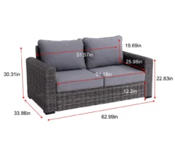 Broyhill Pembroke All-Weather Wicker Cushioned Patio Loveseat -RAZOR COSCO SHOP 810588207 X0 2