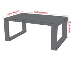 Chico Wood Look Steel Coffee Table -RAZOR COSCO SHOP 810588211 X0 1