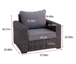 Broyhill Pembroke All-Weather Wicker Cushioned Patio Lounge Chair -RAZOR COSCO SHOP 810588247 X0 2