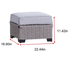 Broyhill Pembroke All-Weather Wicker Cushioned Patio Ottoman -RAZOR COSCO SHOP 810588248 X0 2