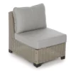 Pembroke All-Weather Wicker Cushioned Patio Armless Sofa Chair