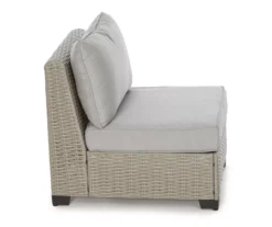 Pembroke All-Weather Wicker Cushioned Patio Armless Sofa Chair -RAZOR COSCO SHOP 810588254 0429 A8 1