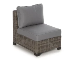 Pembroke All-Weather Wicker Cushioned Patio Armless Sofa Chair -RAZOR COSCO SHOP 810588255 0478 A0 1