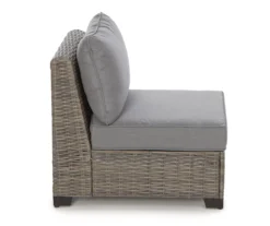 Pembroke All-Weather Wicker Cushioned Patio Armless Sofa Chair -RAZOR COSCO SHOP 810588255 0479 A8 2