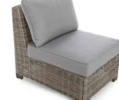 Pembroke All-Weather Wicker Cushioned Patio Armless Sofa Chair -RAZOR COSCO SHOP 810588255 0479 A8 5