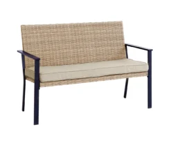 Broyhill Yorktown All-Weather Wicker Cushioned Patio Bench -RAZOR COSCO SHOP 810589090 1