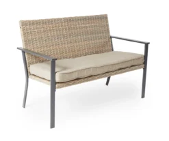 Broyhill Yorktown All-Weather Wicker Cushioned Patio Bench -RAZOR COSCO SHOP 810589090 1 A0