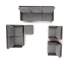 Broyhill Yorktown All-Weather Wicker Cushioned Patio Sofa -RAZOR COSCO SHOP 810589123 810589124 A8 7 1