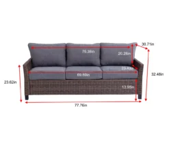 Broyhill Yorktown All-Weather Wicker Cushioned Patio Sofa -RAZOR COSCO SHOP 810589124 X0 2