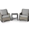 Broyhill Pembroke All-Weather Wicker 3-Piece Cushioned Patio Rocker & Side Table Set