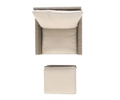 Broyhill Yorktown All-Weather Wicker Cushioned Patio Ottoman -RAZOR COSCO SHOP 810589129 810589131 A8 1