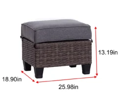 Broyhill Yorktown All-Weather Wicker Cushioned Patio Ottoman -RAZOR COSCO SHOP 810589130 X0 2