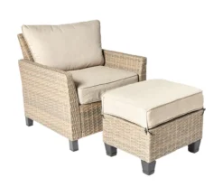 Broyhill Yorktown All-Weather Wicker Cushioned Patio Ottoman -RAZOR COSCO SHOP 810589131 810589129 1 A0