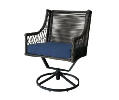 Real Living Arrow Ridge All-Weather Wicker Cushioned Patio Swivel Dining Chairs, 4-Pack -RAZOR COSCO SHOP 810589368 1