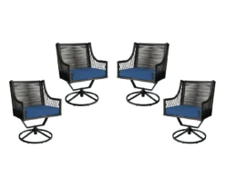 Real Living Arrow Ridge All-Weather Wicker Cushioned Patio Swivel Dining Chairs, 4-Pack -RAZOR COSCO SHOP 810589368 A0 3