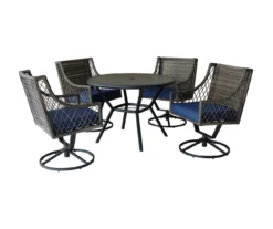 Real Living Arrow Ridge All-Weather Wicker Cushioned Patio Swivel Dining Chairs, 4-Pack -RAZOR COSCO SHOP 810589369 810589368 A0 3