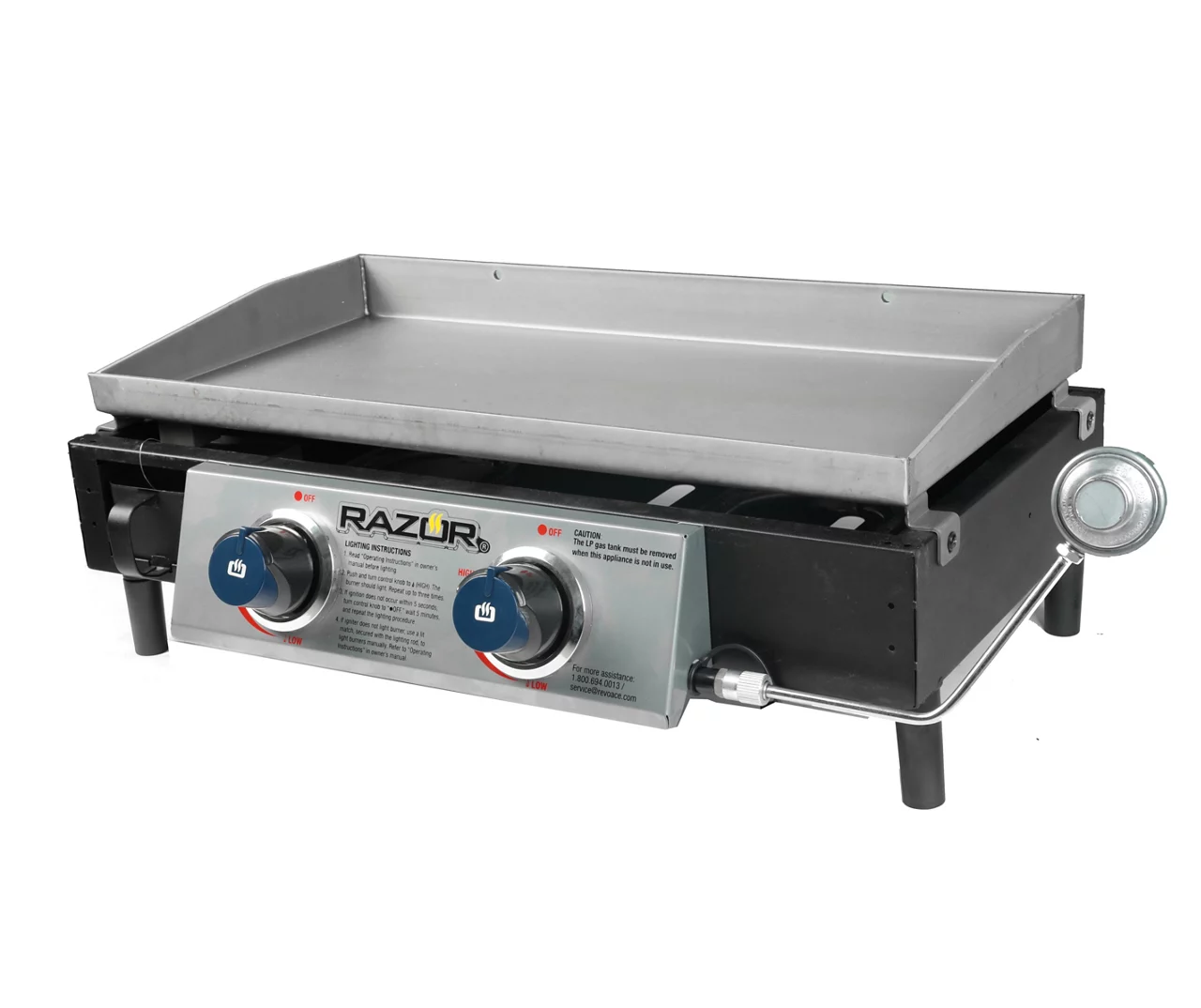 2-Burner Portable Gas Griddle 2 2-Burner Portable Gas Griddle - Image 2