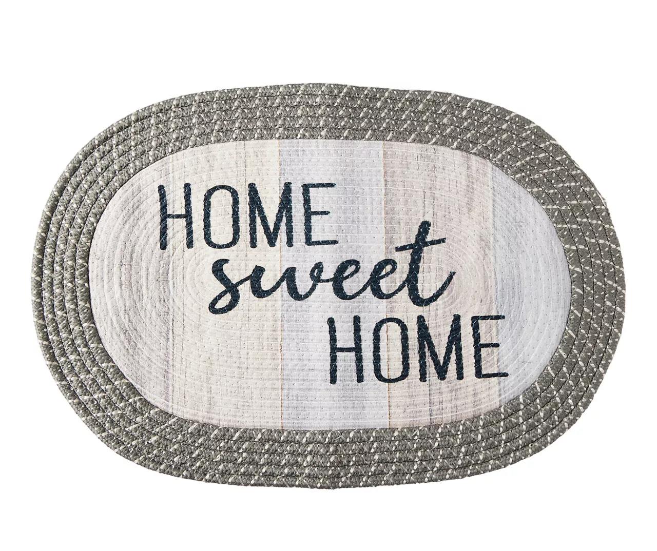 "Home Sweet Home" Gray Braided Accent Rug, (18" X 27") 1 "Home Sweet Home" Gray Braided Accent Rug, (18" X 27")