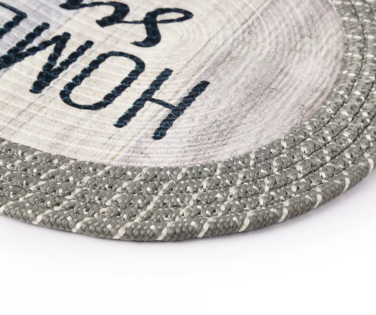 "Home Sweet Home" Gray Braided Accent Rug, (18" X 27") 2 "Home Sweet Home" Gray Braided Accent Rug, (18" X 27") - Image 2